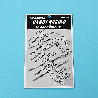 7Pcs Steel Heavy Duty Hand Sewing Needles Set PW-WG20689-02-1