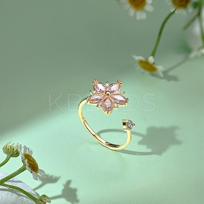 925 Sterling Silver Open Finger Rings RJEW-A019-48G-1
