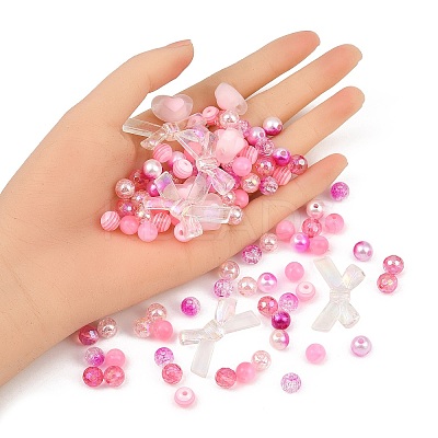 100Pcs 8 Styles Resin Beads RESI-FP0001-48-1