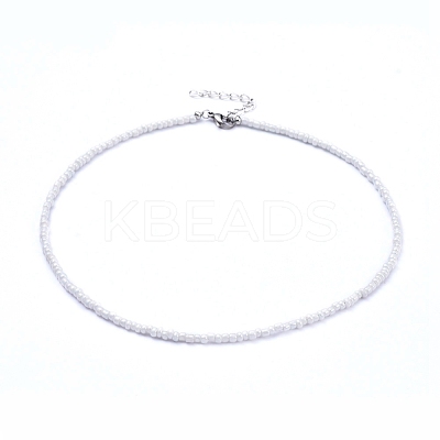 Glass Seed Beaded Necklaces NJEW-JN02811-01-1