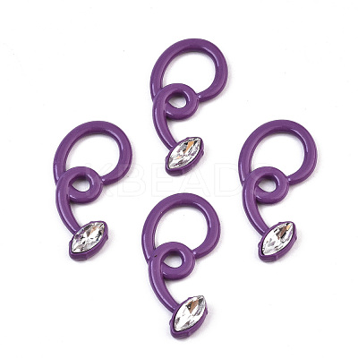 Spray Painted Alloy Pendants PALLOY-S132-225-RS-1
