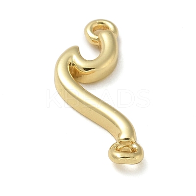 Rack Plating Brass Wave Shaped Links Connector Charms KK-K392-31G-1