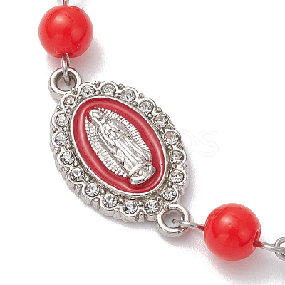 Zinc Alloy Enamel Link Bracelets BJEW-JB12751-02-1