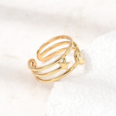 304 Stainless Steel Cuff Open Rings SA-CBAD22F-01G-F-1