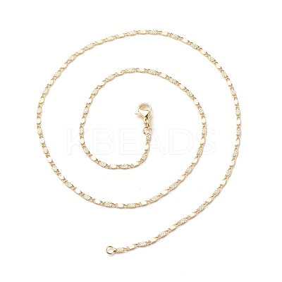 Brass Oval Link Chains Necklace for Women NJEW-P265-21G-1