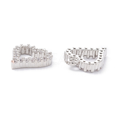 Rack Plating Brass Micro Pave Cubic Zirconia Charms X-ZIRC-C026-08P-1
