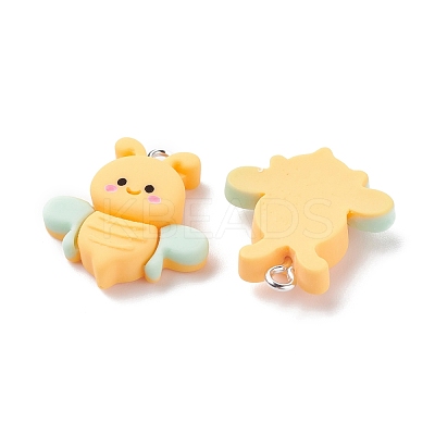 Opaque Resin Pendants RESI-F030-15-1