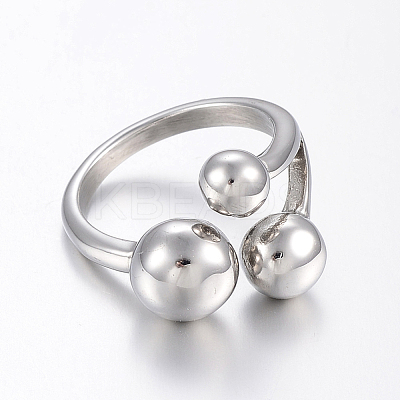 Tarnish Resistant 304 Stainless Steel Finger Rings RJEW-H125-12G-19mm-1