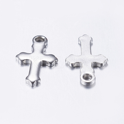 Tarnish Resistant 304 Stainless Steel Tiny Cross Charms STAS-L198-27P-1