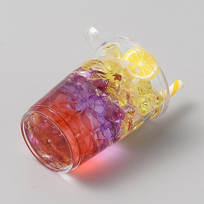 Transparent Acrylic Pendants OACR-WH20007-01C-16-1