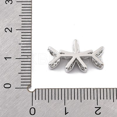 Brass Micro Pave Cubic Zirconia Spacer Beads LS-KK-K371-47B-P-1