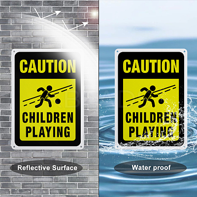 UV Protected & Waterproof Aluminum Warning Signs AJEW-GL0001-01A-01-1