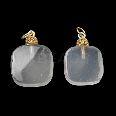 Natural White Agate Pendants G-R489-05G-1