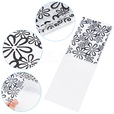 2Pcs 2 Styles Plastic Embossing Folders DIY-CP0008-85B-1