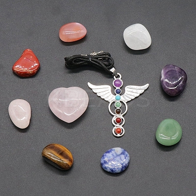 Valentine's Day Theme Chakra Gemstone Ornaments Set VALE-PW0003-03-1