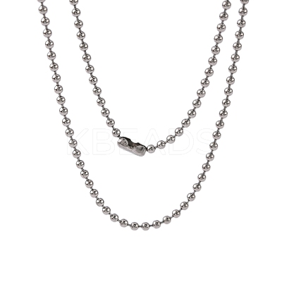 Tarnish Resistant 304 Stainless Steel Ball Chain Necklaces CHS-O005-B-1.5mm-1