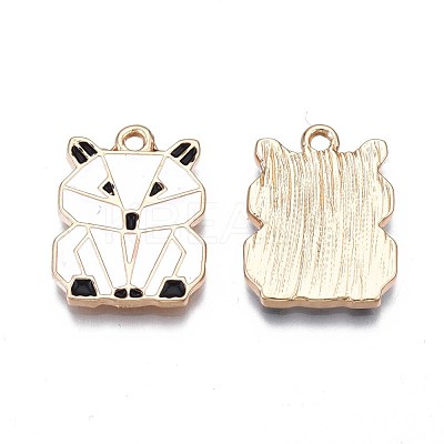 Rack Plating Alloy Enamel Pendants ENAM-S122-87-1
