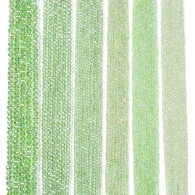 Electroplate Glass Beads Strands X-EGLA-A044-T6mm-B09-1