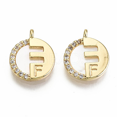 Natural Freshwater Shell Charms KK-S356-203G-NF-1
