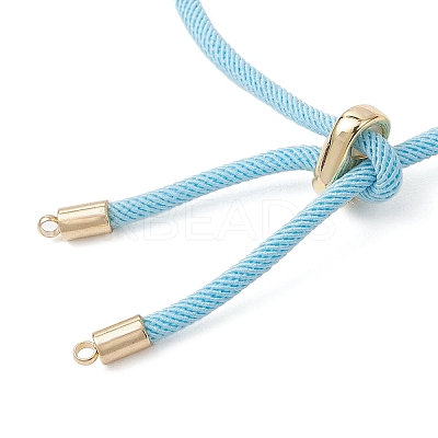 Nylon Round Cord Slider Bracelet Makings AJEW-JB01537-1