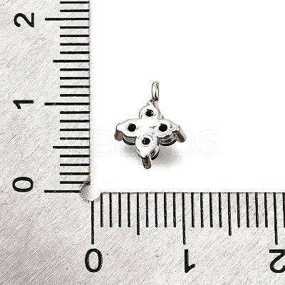 Brass Micro Pave Cubic Zirconia Pendants KK-D356-07F-P-1