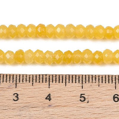Dyed Natural Malaysia Jade Rondelle Beads Strands X-G-E316-2x4mm-30-1