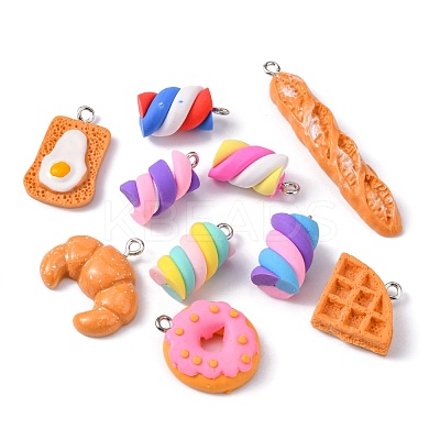 20Pcs Resin & Handmade Polymer Clay  Pendants FIND-FS0001-20-1