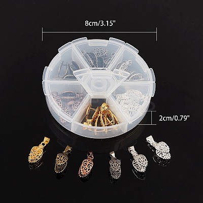 Brass Ice Pick Pinch Bails KK-AR0001-15-1