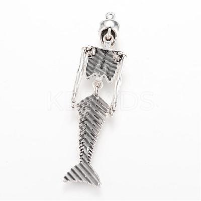 Tibetan Style Alloy Big Pendants TIBE-Q067-01AS-RS-1