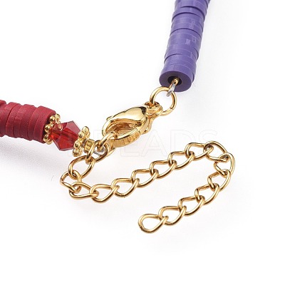 Handmade Polymer Clay Anklets AJEW-AN00273-1