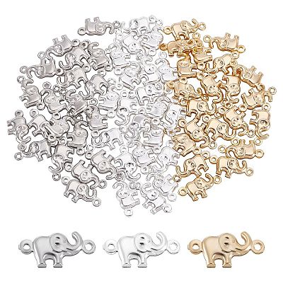 60Pcs 3 Colors Brass Links Connectors KK-PH0002-34-1