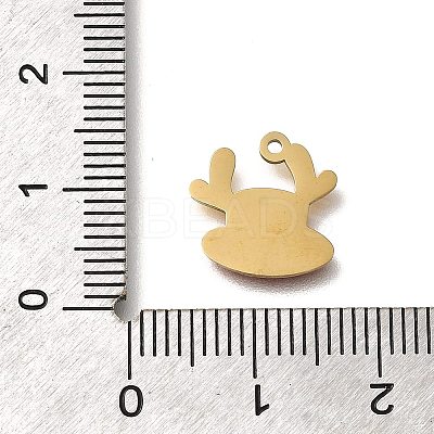 Ion Plating(IP) 304 Stainless Steel Charms STAS-A104-05G-1