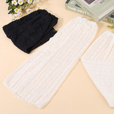 2 Pairs 2 Colors Polycotton Leg Sleeves AJEW-CY0001-30-1