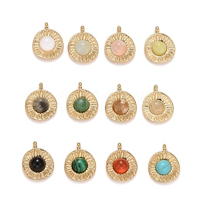 Gemstone Charms STAS-D177-02G-1