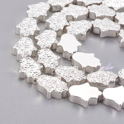 Grade AA Electroplated Non-magnetic Synthetic Hematite Beads Strands G-G780-01S-1