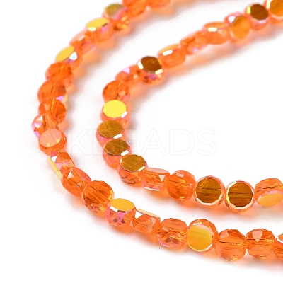 Transparent Electroplate Glass Beads Strands GLAA-Q099-A01-06-1