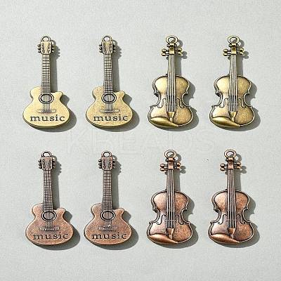 8Pcs 4 Styles Tibetan Style Alloy Pendants FIND-FS0002-60-1