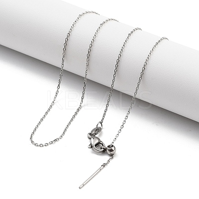 Adjustable 304 Stainless Steel Cable Chain Necklaces NJEW-K270-03P-1