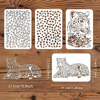 PET Hollow out Drawing Painting Stencils Sets for Kids Teen Boys Girls DIY-WH0172-634-1