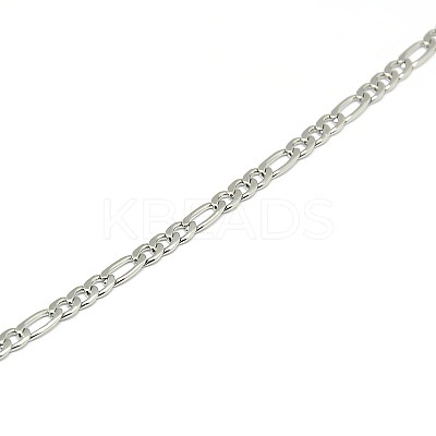 Tarnish Resistant 304 Stainless Steel Figaro Chain Necklace Making X-STAS-A028-N025P-1