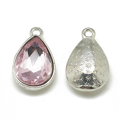 Alloy Glass Charms PALLOY-T028-7x10mm-10-1