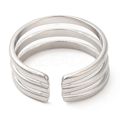 Non-Tarnish 304 Stainless Steel Open Cuff Rings LS-RJEW-K245-84P-1