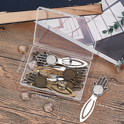 DIY Blank Dome Hamsa Hand Bookmark Making Kit DIY-SC0021-03-1