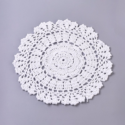 Woven Crochet Coasters Table Mats DIY-WH0157-15-1