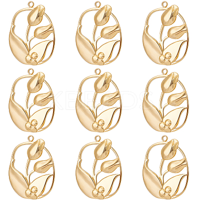 10Pcs 304 Stainless Steel Pendants STAS-BBC0003-46-1
