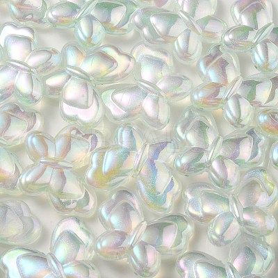 UV Plating Luminous Transparent Acrylic Beads OACR-P010-11E-1