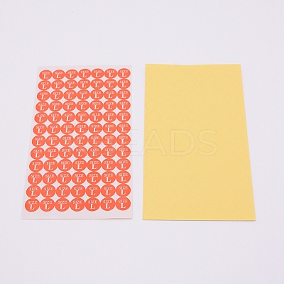 Size L Clothing Size Round Sticker Labels DIY-WH0209-86A-1
