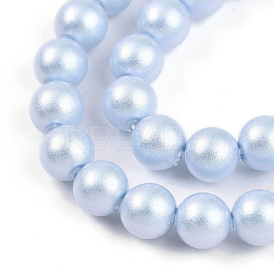 Baking Paint Pearlized Glass Pearl Bead Strands HY-N002-4mm-C04-1