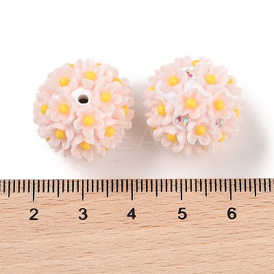 Handmade Luminous Polymer Clay Rhinestone Fancy Beads CLAY-H003-04B-1