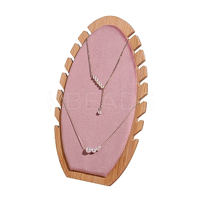 Velvet and Bamboo Necklaces Display Rack PW-WG44067-03-1